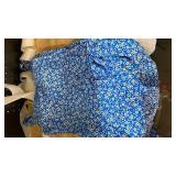 Eomenie One Piece Swimdress Swimsuits for Women Tummy Control Swim Dresses Skirt Bathing Suit Blue Floral size large