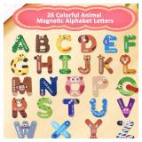 Magnetic Alphabet Letters for Toddlers & Kids - 26 Colorful Animal-Themed Fridge Magnets for Early Spelling & Letter Recognition. Perfect Preschool Gift for Ages 3-5, Ideal for Home & Classroom
