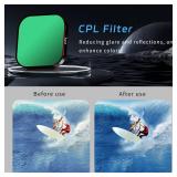 ND Filters Set for Gopro Hero 13 Camera 4 Pack ND8 ND16 ND32 CPL Quick Release Ultra Wide Angle Neutral Density Filter Accessories HD Optical Glass Aluminum Frame