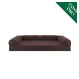 Furhaven Replacement Dog Bed Cover Quilted Sofa-Style, Machine Washable - Coffee, Jumbo (X-Large)