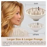 Niluks Large Diffuser Attachment Suitable for Shark FlexStyle, Upgraded Larger Shark Diffuser Nozzle for Dryer Rapid and Achieve Wavy, Curly, Coily Hair (White)