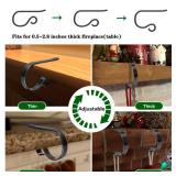 Christmas Stocking Holders for Mantle Set 4, Scratch-Free Christmas Stocking Holders for Fireplace Mantle,Multi-uses Stocking Hooks for Mantle,Mantel Stocking Holders Clip for Xmas Party Decorations