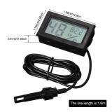 Weewooday Mini Digital Temperature Humidity Meters Gauge with Probe Gauge LCD Fahrenheit Display Thermometer Hygrometer for Incubator Reptile Plant Greenhouse Chicken Coop Garden(Black, 3 Pieces)
