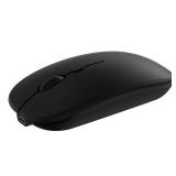Wireless Bluetooth Mouse for Apple iPad iPhone MacBook Android Samsung Tablet Phone Dual-Mode Rechargeable 2.4G Portable Computer Mice for Windows Laptop Notebook PC Mac Desktop USB Receiver (Black)