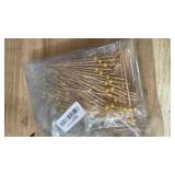 200 Pcs Cocktail Picks, 4.7 Inch Toothpicks for Appetizers, Bamboo Cocktail Sticks Skewers for Drinks, Desserts, Charcuterie, Wedding Party Fancy Toothpicks, Gold Pearl Mini Food Picks Decorative