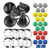 AMI PARTS Electric Range Burner Knob Kit KN002 RKE Electric Range Oven Knob Handle Kit Compatible with Whirlpool Gas Stove Replace TJKN002&RK103.