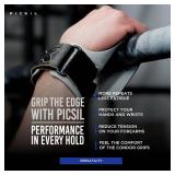 PICSIL Condor Grips, No Hole Leather Hand Grips, Increased Protection and Comfort, Hand grips for Gymnastic, Cross Training, Pull ups, Weightlifting, Prevents Blisters and Tears, (G+, White)