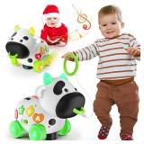 Talkfun Musical Cow Toys for 1+ Year Old Boy Girl, Bilingual Baby Toy 6-12-18 Month, One Year Old Boy Toys, 1 Year Old Girl Gift, Learning Toddler Toy Age 1-2, First Christmas 1st Birthday Gift
