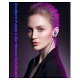 iMangoo Design for Apple MFi-Certified Wired Earbuds for Lightning Headphones Magnetic Wire Earphones Corded with Microphone Volume Control for iPhone 14 Plus 13 Pro Max 12 Mini 11 10 XS XR Purple