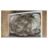 REECHO Hair Topper, Short Wiglet Hair Topper for Women with Thinning Large Coverage Synthetic Top Crown Hairpiece for Women (Pearl Platinum)