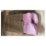 samply Hot Water Bottle with Knitted Cover, 2L Hot Water Bag for Hot and Cold Compress, Hand Feet Warmer, Ideal for Menstrual Cramps, Neck and Shoulder Pain Relief, Pink