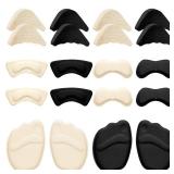 Geyoga 12 Pairs Heel Grips Liner Cushions Inserts for Loose Shoes Heel Pads Metatarsal Pads and Adjustable Toe Filler Inserts for Shoes Too Big Women Men Prevent Heel Pain Blisters(Elegant Style)