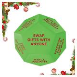 Santa Swap Gift Exchange Dice, 3.1inch Exchange Gifts Christmas Games, Christmas Stocking Stuffers Gift Exchange Dice Games for Friends for Xmas, Birthday, Party, Family Night, Holiday
