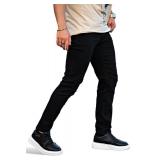 Heyfanee Mens Slim Fit Jeans Skinny Stretch Black Denim Pants for Men Slim Leg 28x28