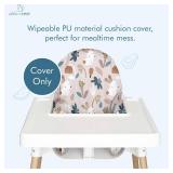 Nibble and Rest Highchair Cushion Cover for Inflatable Cushion, Compatible for IKEA Antilop Highchair,Accessories Stain-Proof and Wipeable Cover (Cushion NOT Included)(taupebunnybliss)