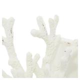Deco 79 Metal Coral Decorative Bookends Non Skid Bookends, Set of 2 Office Bookends5\"W, 7\"H, White *one is broken off*