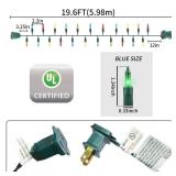 GLOWNOVA Green Wire,Multicolor,Incandescent Bulb 100 Mini String Lights for Indoor Christmas Tree Garland Birthday Wedding Party Festival Decoration