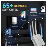 Internet Booster with Ethernet Port, Easy Setup Wireless Repeater