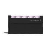 Remington Compact Ceramic Dual Voltage Hot Rollers for Long and Short Hair, Hair Setters, Hair Curlers, 1-1 Â¼\" Purple/Black, 10 Piece Set