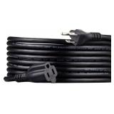 Amazon Basics Extension Cord, 15 Ft, 3 Prong Outlet Extender, Indoor Extension Cord, 13 Amps, 125V, Black
