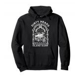 Heads Dirty Island Glow Apparel Pullover Hoodie, Adult Unisex, Black, Pink-X-Large