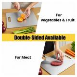Titanium Cutting Board Set of 3, 100% Pure Titanium Chopping Board for Kitchen, Hygiene & Durability Double Sided Cutting Board, Non toxic 3Pcs Chopping Board, Dishwasher Safe (S+M+L)
