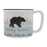 Pavilion Gift Company - Bearly Awake - 17 Oz Coffee Mug Tea Cup Woodland Hiking Camping Bear Cabin Woods Lodge Gift Outdoorsy Present