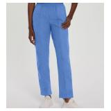 APPEARS NEW - Landau Classic Fit 8320 Medical Scrub Pants - Ceil Blue (Size Small) 2 Pack
