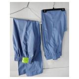 APPEARS NEW - Landau Classic Fit 8320 Medical Scrub Pants - Ceil Blue (Size Small) 2 Pack