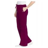 APPEARS NEW - Landau Flare Leg Medical Scrub Pants 8335 Wine
