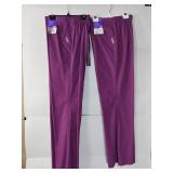 APPEARS NEW - Landau Flare Leg Medical Scrub Pants 8335 Wine