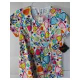 APPEARS NEW - 1 Koi, 1 Peaches & 1 Bio Medical Scrub Top Collection (Size Small) Lot of 3