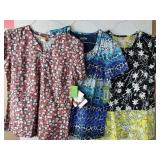 APPEARS NEW - 1 Landau, 1 Koi, 1 Elan Medical Scrub Tops (Size Medium) Lot of 3