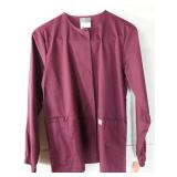 APPEARS NEW - Scrub Zone Wine Medical Jacket (Size XS)
