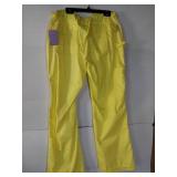 APPEARS NEW -Koi Womens Lindsey Ultra Comfortable Cargo Style Scrub Pants - Canary (Size medium/Petite)