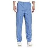 APPEARS NEW - Landau Essentials Men s Comfort Seven Pocket Elastic Waist Drawstring Cargo Scrub Pant  Style 8555 - Light Blue (Size Large/Tall)