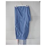 APPEARS NEW - Landau Essentials Men s Comfort Seven Pocket Elastic Waist Drawstring Cargo Scrub Pant  Style 8555 - Light Blue (Size Large/Tall)