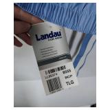 APPEARS NEW - Landau Essentials Men s Comfort Seven Pocket Elastic Waist Drawstring Cargo Scrub Pant  Style 8555 - Light Blue (Size Large/Tall)