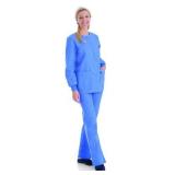 APPEARS NEW - Landau Women s Snap Front Warm-up Scrub Jacket (Size Medium)