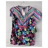 APPEARS NEW - Peaches Brand Medical Scrub Tops (Size XS) Lot of 3