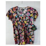 APPEARS NEW - Peaches Brand Medical Scrub Tops (Size XS) Lot of 3