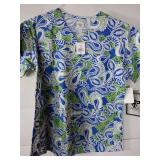 APPEARS NEW - 1 Landau, 1 Scrub Zone,1 Med Couture Medical Scrub Tops (Size XS) Lot of 3