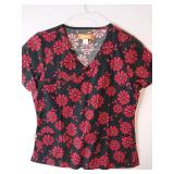 APPEARS NEW - Landau, Orange & eLan Brand Medical Scrub Tops (Size Medium) 3 Pack