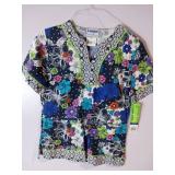 APPEARS NEW - Landau, Med Couture & Dickies Medical Scrub Top Collection (Size Small) 3 Pack
