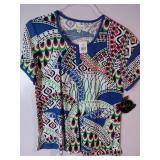 APPEARS NEW - Landau & BIO Patterned Medical Scrub Tops Bundle (Size XL) 3 Pack