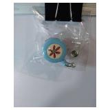 APPEARS NEW - Medical Retractable Badge Clip-On Butterfly & Flower (2 Pack)
