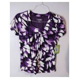 APPEARS NEW - Landau Medical Scrub Tops Pattern Collection (Size Medium) 3 Pack