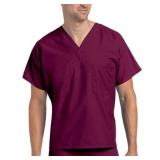 APPEARS NEW - Landau Unisex Reversible Dolman Sleeve V-Neck Scrub Top  Style 7502 RWP & 7502 Tall RWP (Size Medium) 2 Pack