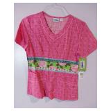 APPEARS NEW - Landau. White Swan and eckoRed Medical Scrub Tops Bundle (Size XS) 3 Pack