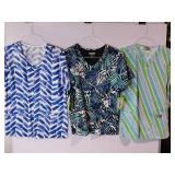 APPEARS NEW - Landau & BIO Medical Scrub Tops Collection (Size Medium) 3 Pack